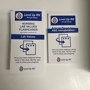 Level up RN ABG AND lab Values flash cards